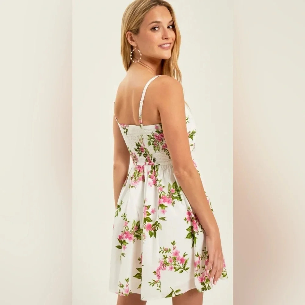 Altar'd State Large Fuchsia Floral Hannah Mini Dress - Picture 2 of 3
